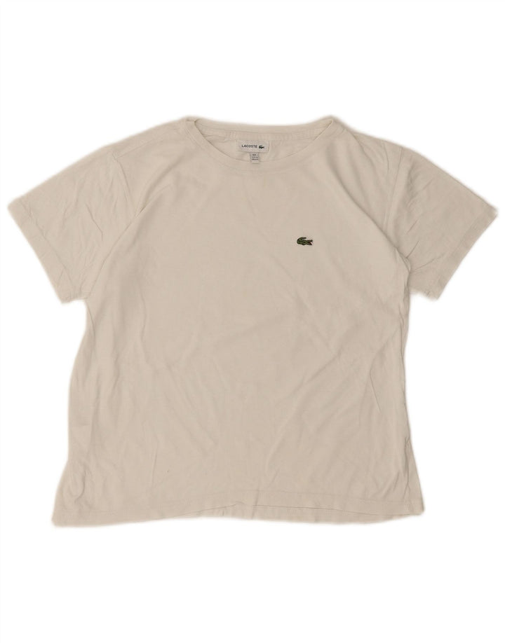 Lacoste T-Shirt Garçon 11-12 ans Blanc Coton