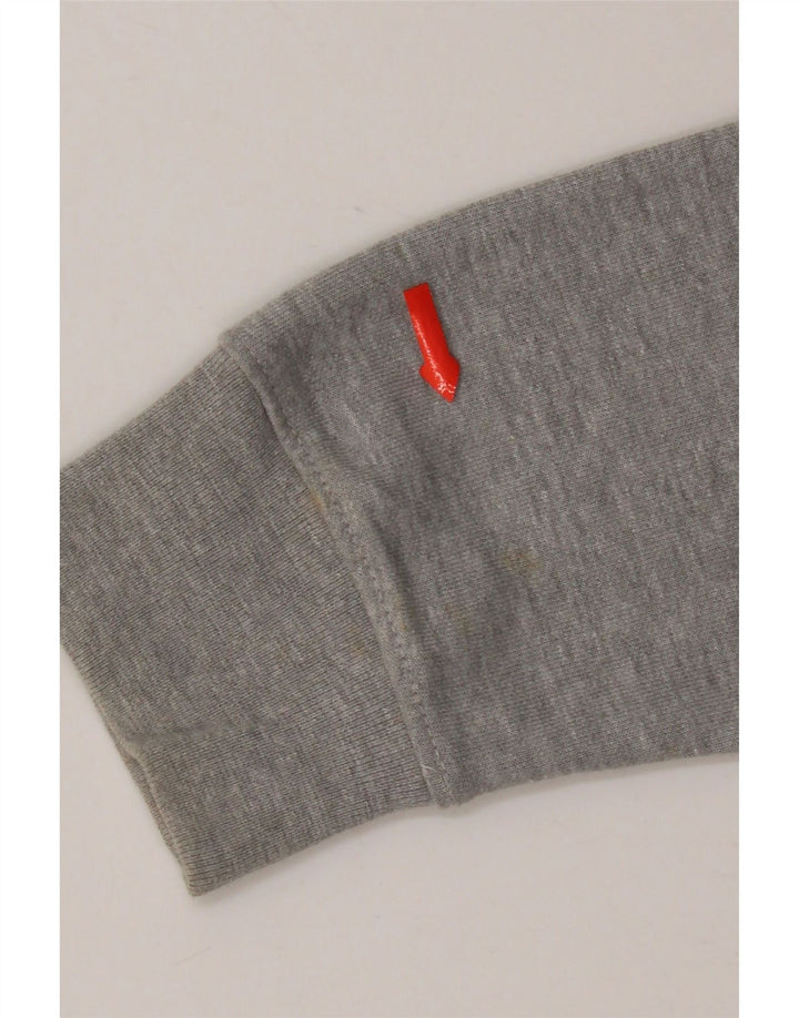 Zara Mens Sweatshirt Jumper Large Gris Colorblock Coton