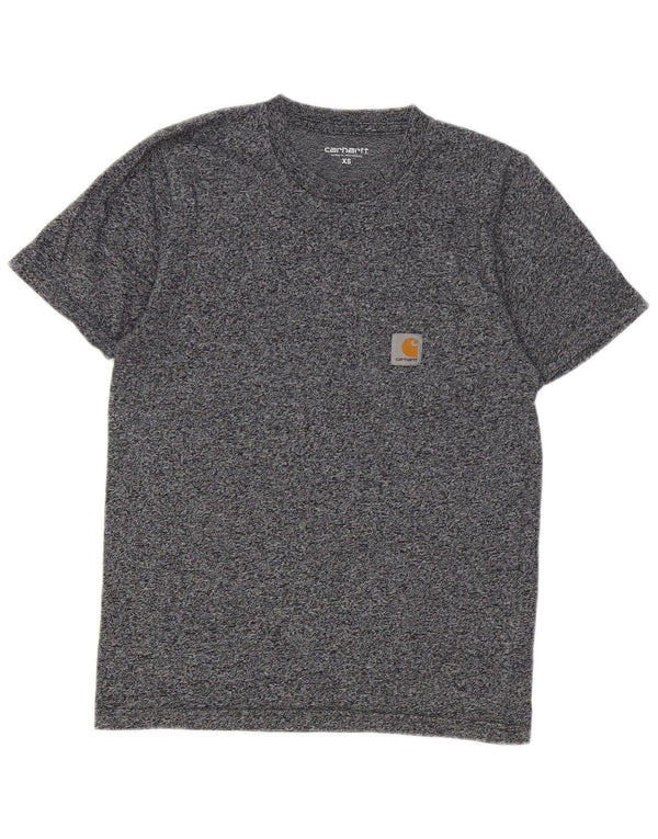 CARHARTT T-Shirt Homme Top XS Gris Moucheté Coton