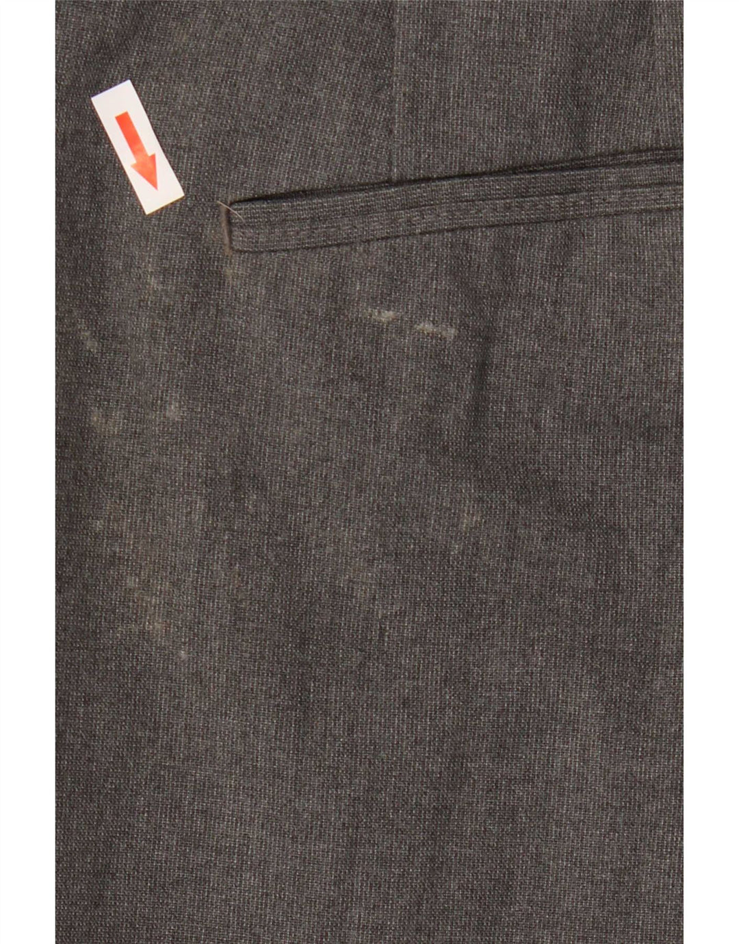 Zara Pantalon Chino Droit Homme EU 44 Large W34 L29 Gris Polyester