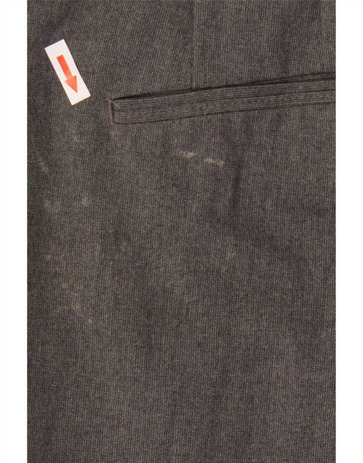 Zara Pantalon Chino Droit Homme EU 44 Large W34 L29 Gris Polyester