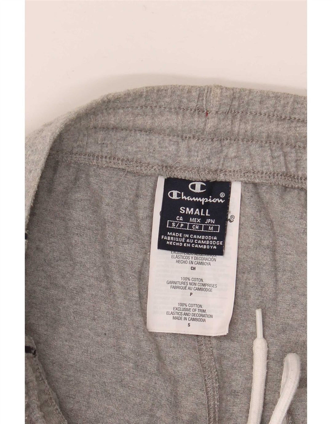 Champion Short de Sport Graphique Homme Petit Gris Coton