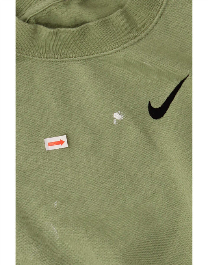 Nike Sweat-shirt coupe ample pour homme en coton vert Taille S