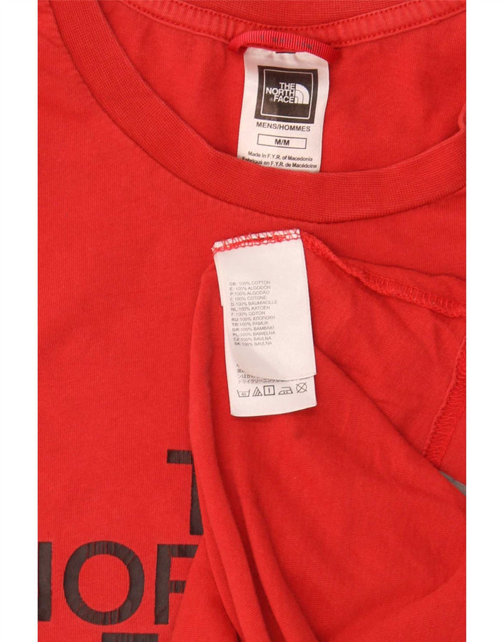 The North Face T-Shirt Graphique Homme Rouge Moyen Coton