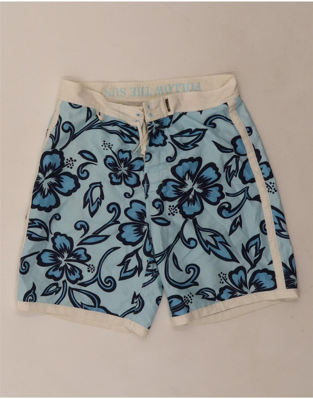 Sundek Short de Bain Homme Bleu Moyen Floral Polyester