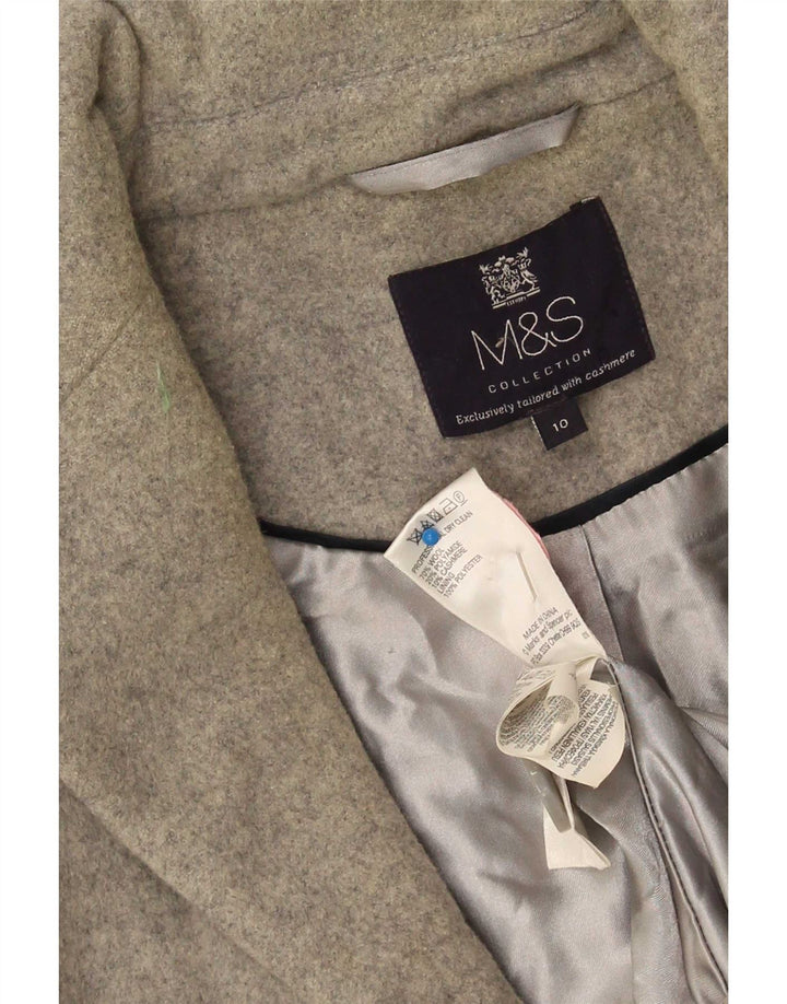 Marks & Spencer Manteau surdimensionné pour femme UK 10 Petite laine grise