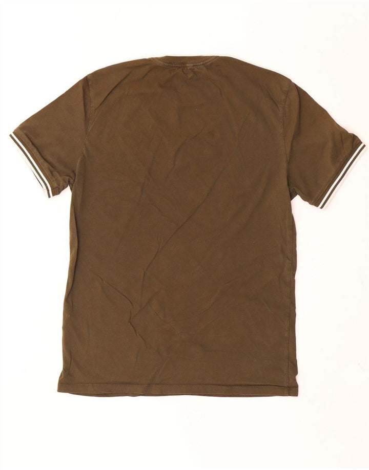 REISS Homme T-Shirt Top Petit Kaki Coton