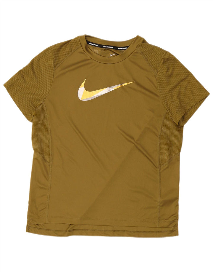 Nike Hommes Dri Fit Graphic T-Shirt Haut Large Kaki Polyester