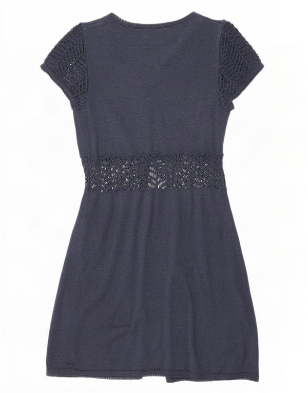 Fat Face Robe pull pour femme UK 8 Small Bleu marine Coton