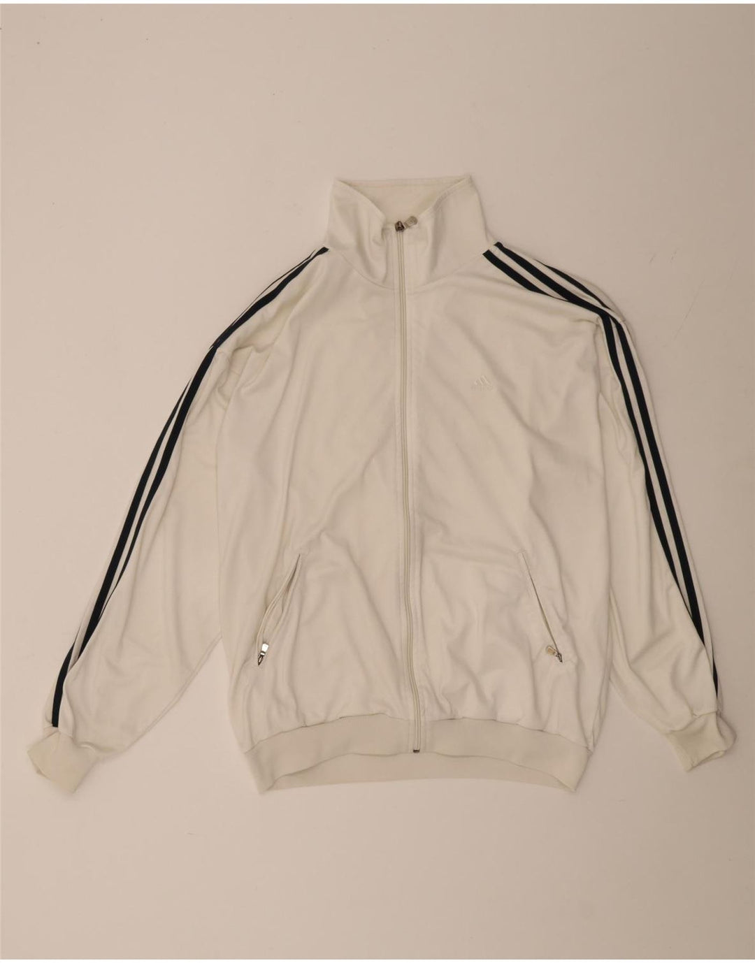 Adidas Veste de survêtement pour homme UK 40/42 Polyester blanc moyen