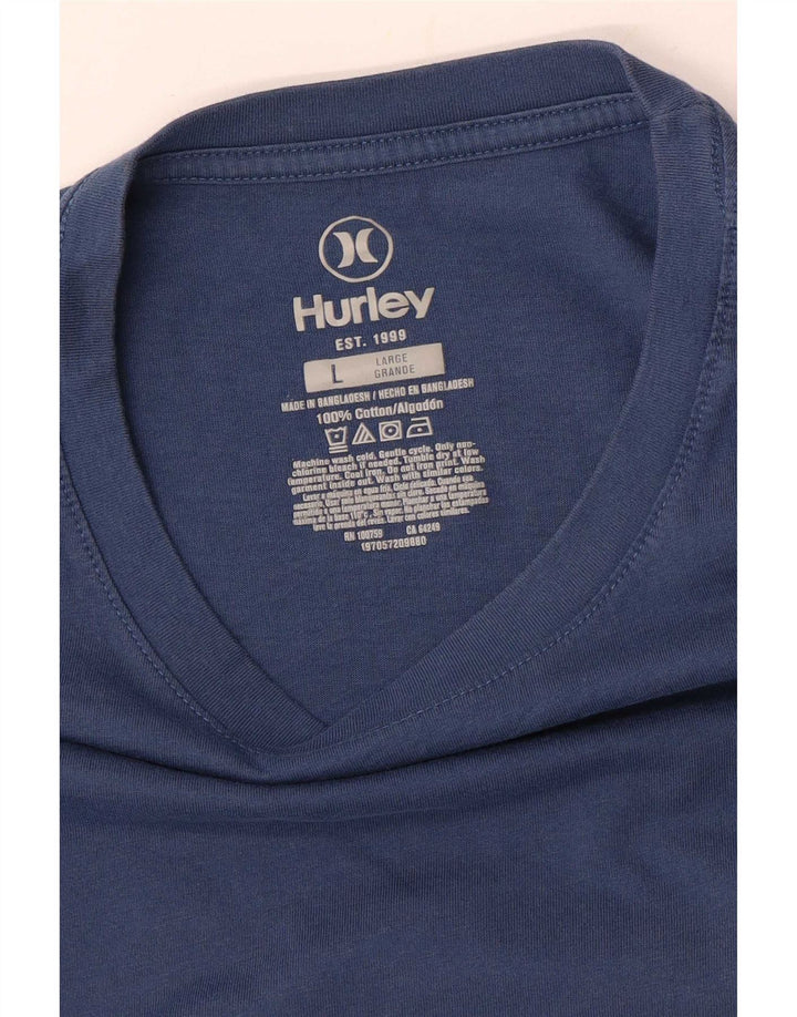 Hurley T-Shirt Graphique Homme Grand Bleu Coton