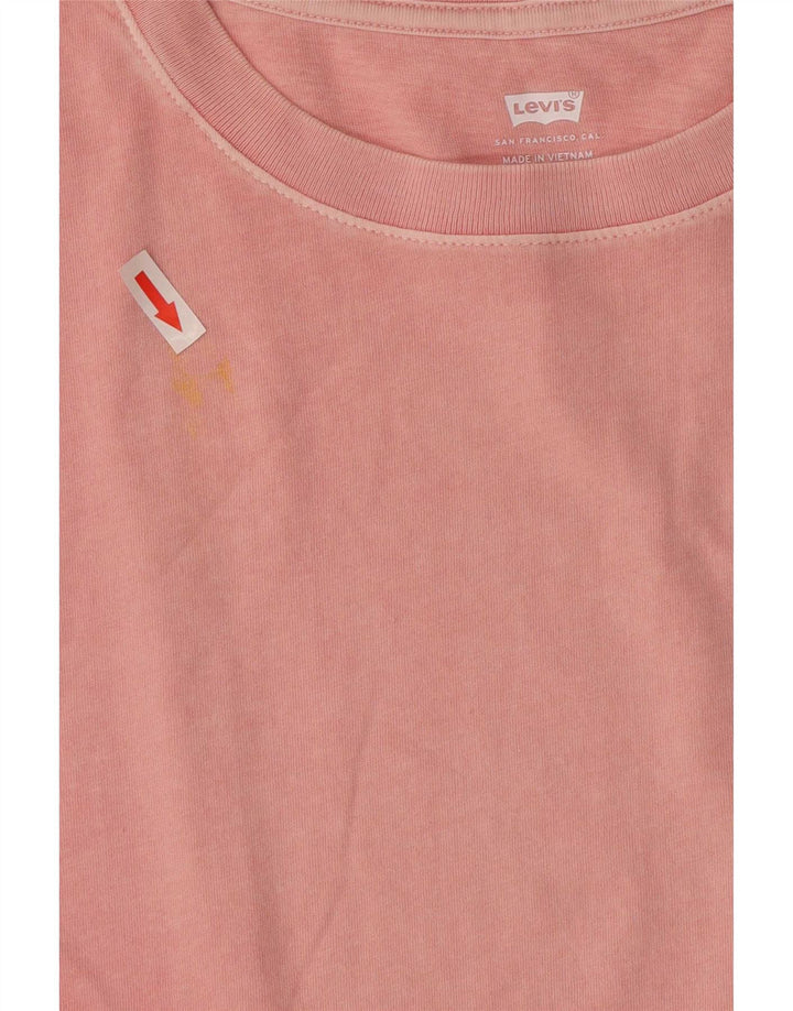Levi's T-Shirt Graphique Oversize Femme UK 10 Petit Rose