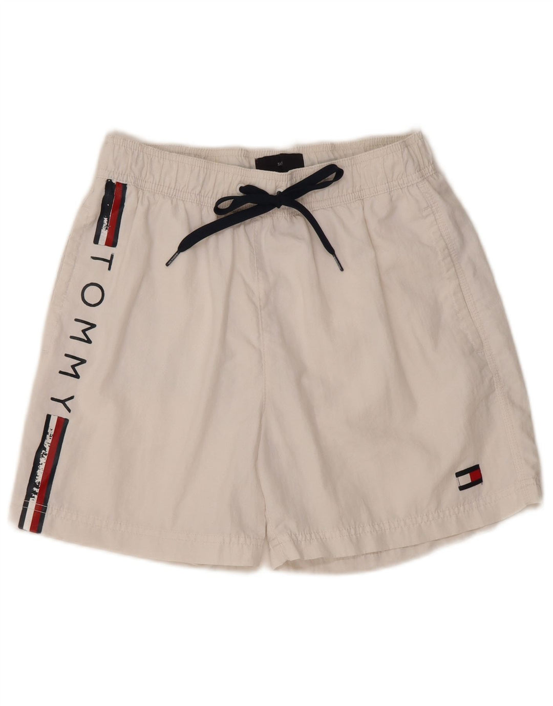 Tommy Hilfiger Short de bain graphique pour femme UK 12 Blanc moyen