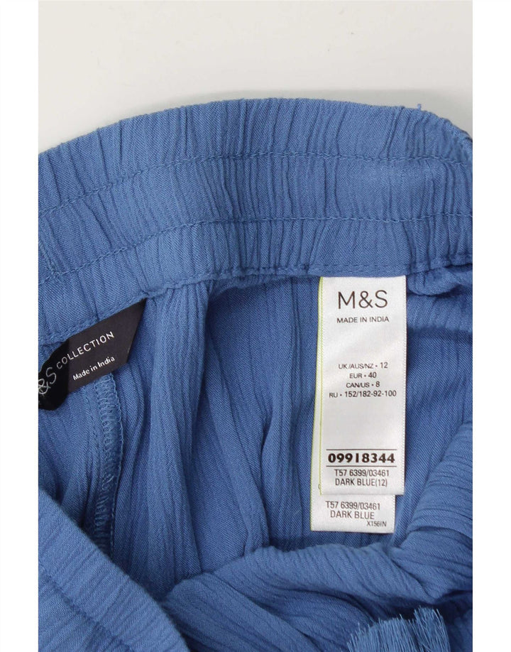 Marks & Spencer Short Femme UK12 Medium W30 Bleu Viscose