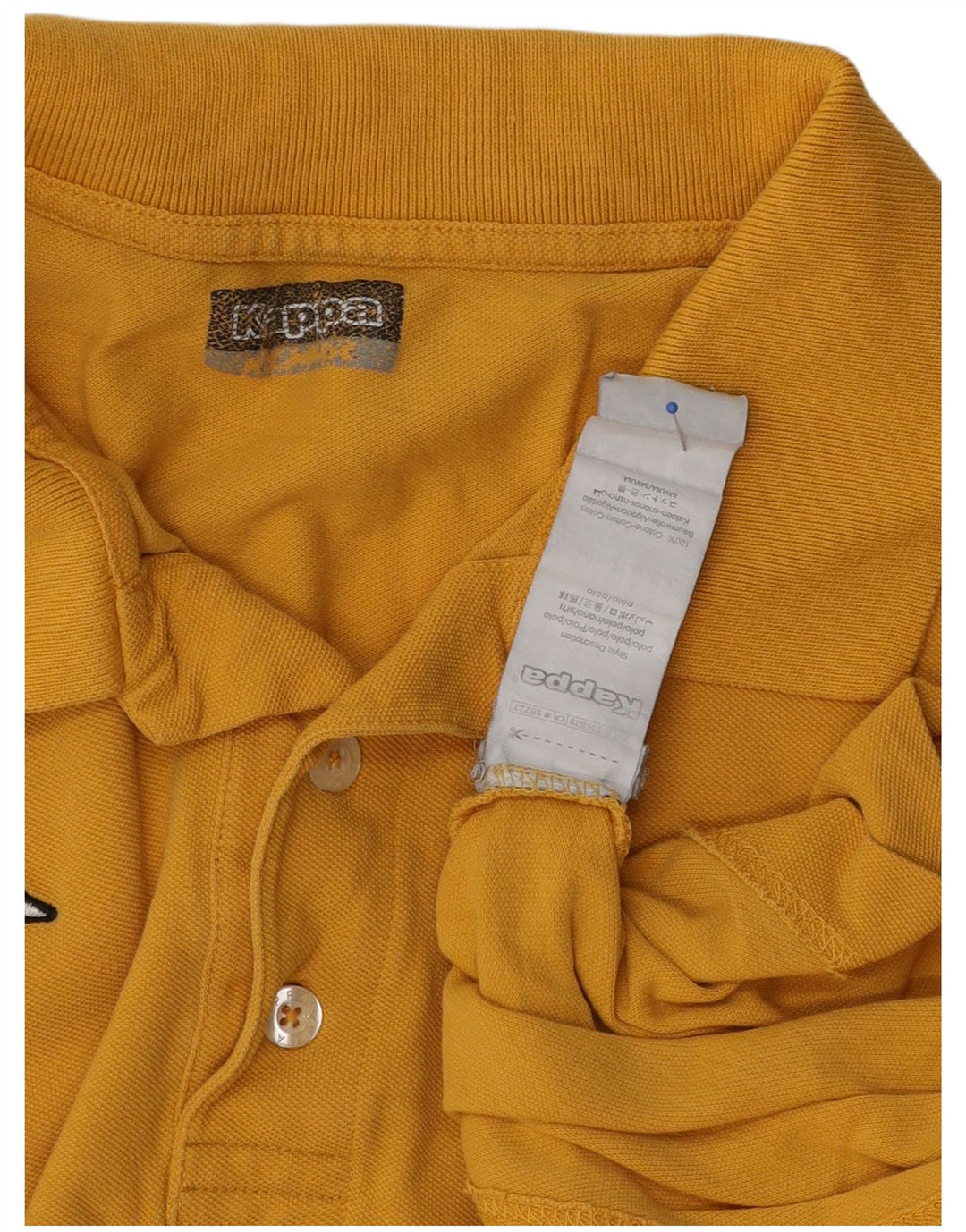 Kappa Polo Homme Large Jaune Coton