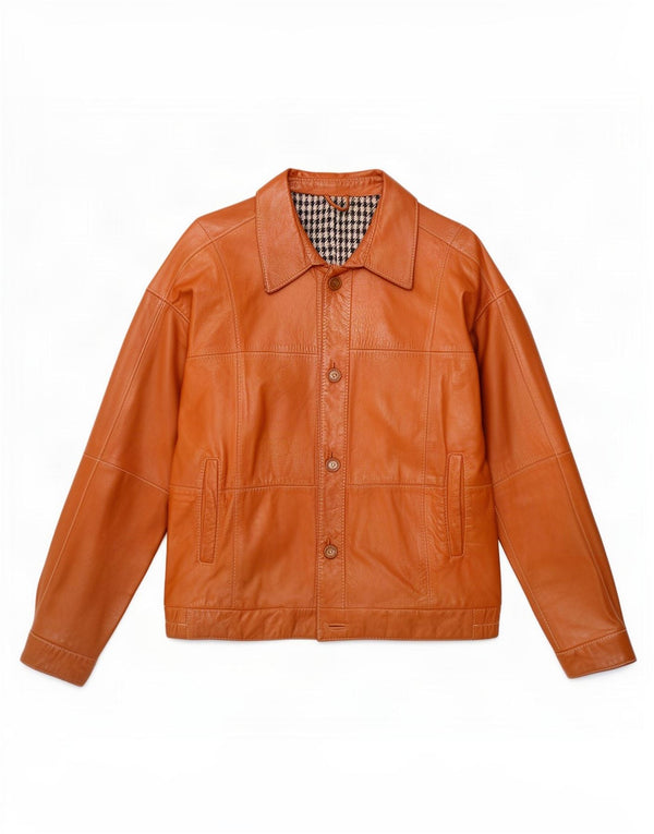 veste en cuir homme vintage UK 38 Brun moyen