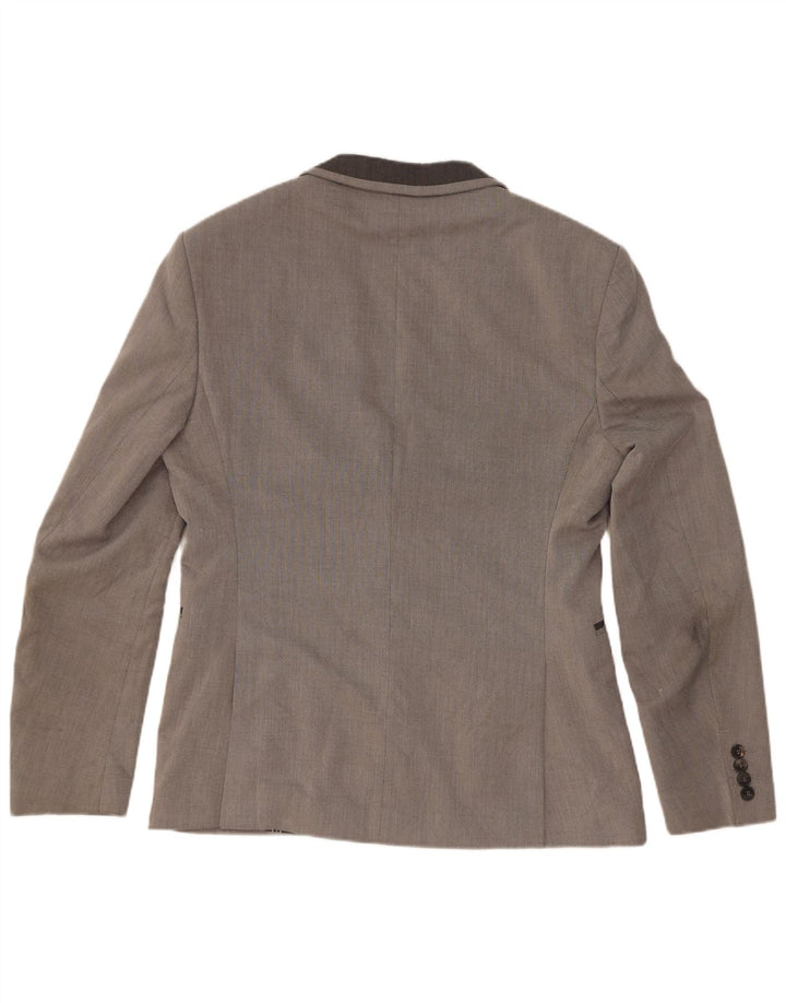 Zara Veste Blazer 2 Boutons Homme EU 48 Gris Moyen Colorblock