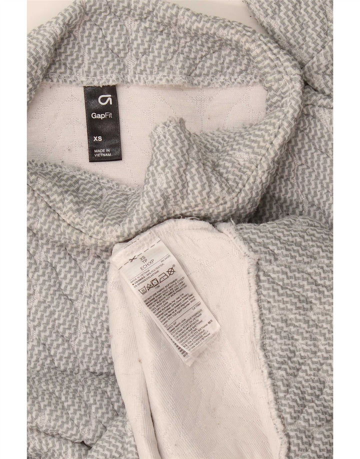 Gap Sweat-shirt surdimensionné pour femme UK 6 XS Gris rayé Polyester