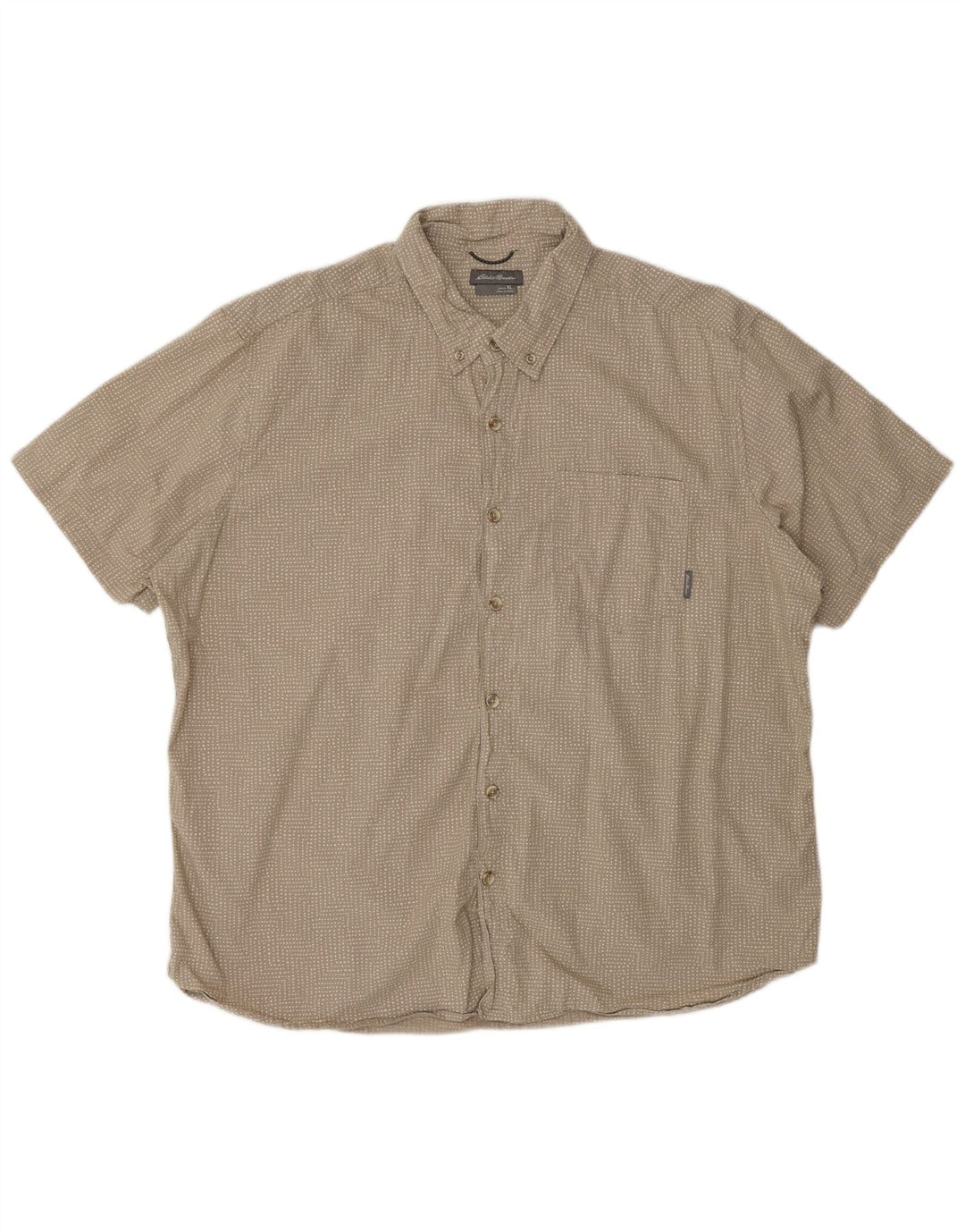 Eddie Bauer Chemise à manches courtes pour homme XL en coton à pois gris