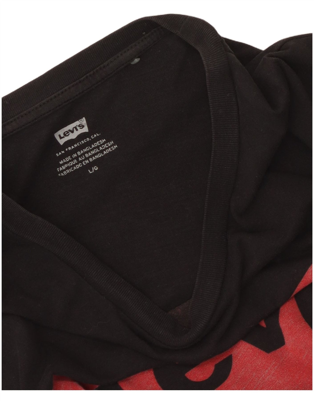 Levi's T-Shirt Graphique Femme UK 14 Large Noir