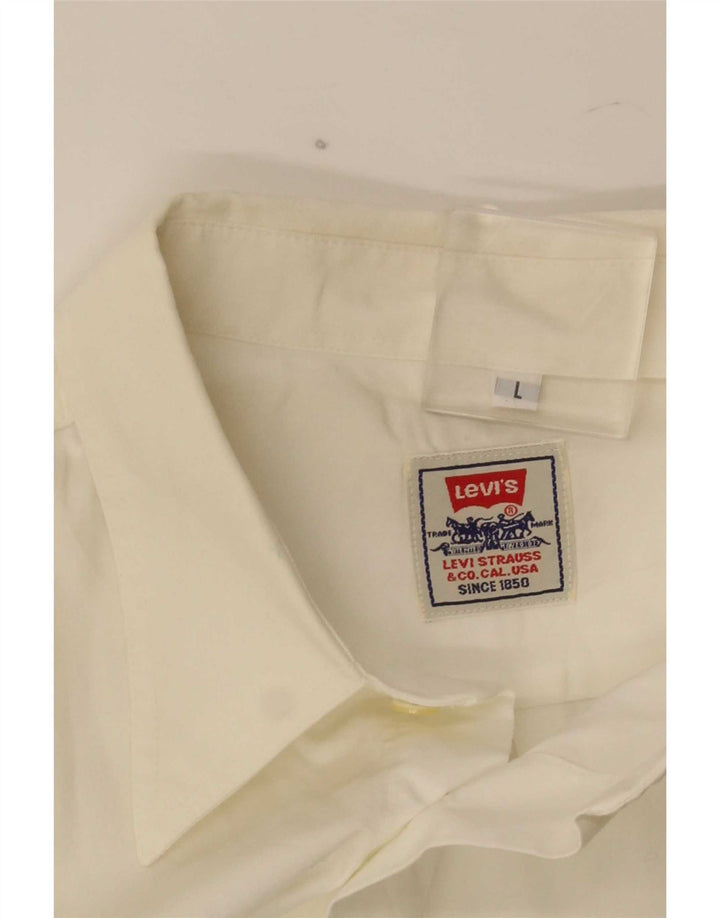 Levi's Chemise à Manches Courtes Homme Blanc Large