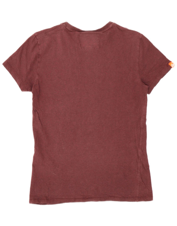 Superdry T-Shirt Top XS Bordeaux Coton Homme