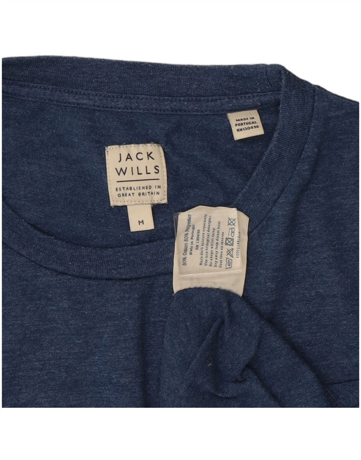 JACK WILLS T-Shirt Graphique Homme Bleu Moyen Moucheté Coton