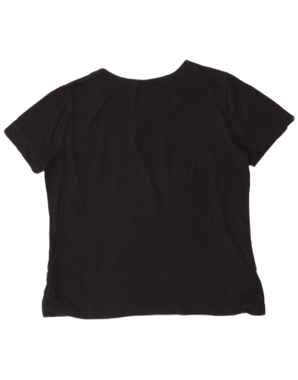 Lacoste T-Shirt Femme Top Taille 50 2XL Coton Noir