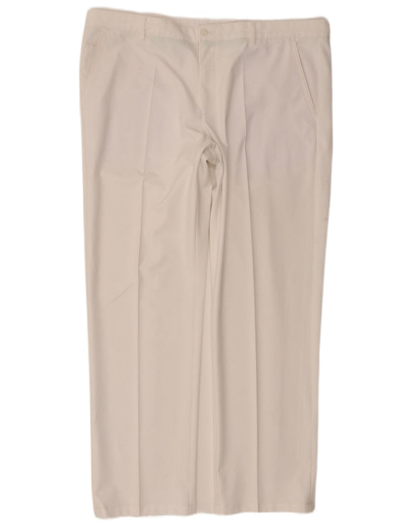 Hugo Boss Mens Slim Fit Chino Trousers IT 56 3XL W40 L30 White Polyester