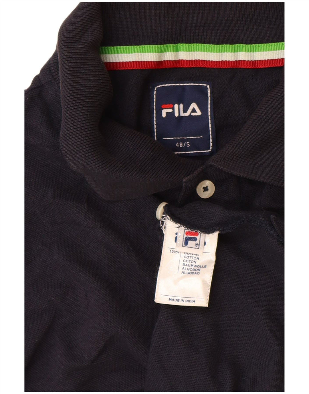 Fila Polo Homme IT 48 Petit Bleu Marine Coton