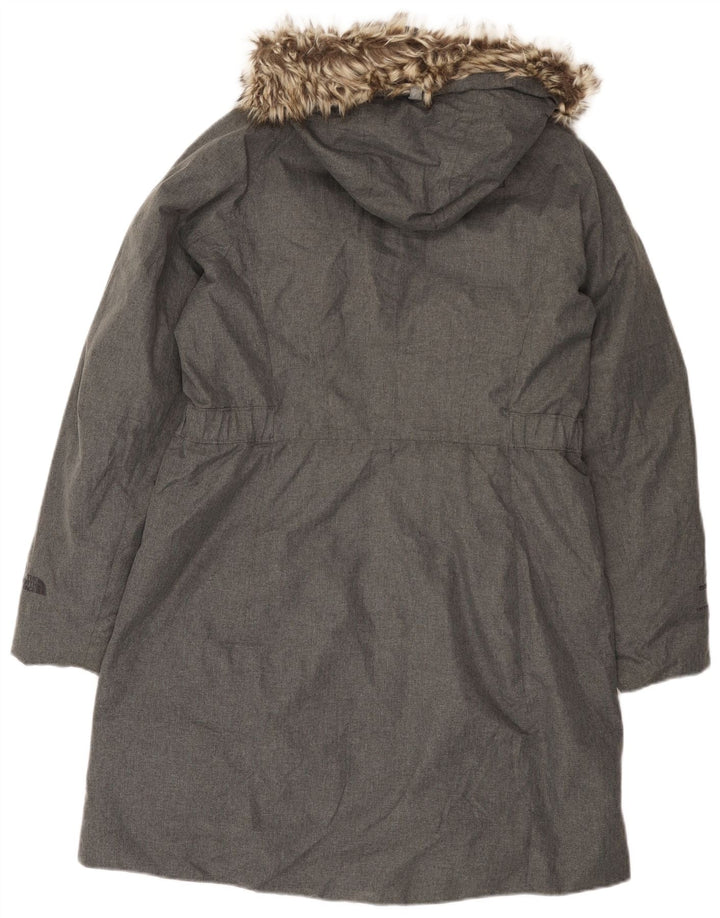 The North Face Manteau rembourré à capuche pour femme UK 16 Large Gris Polyester
