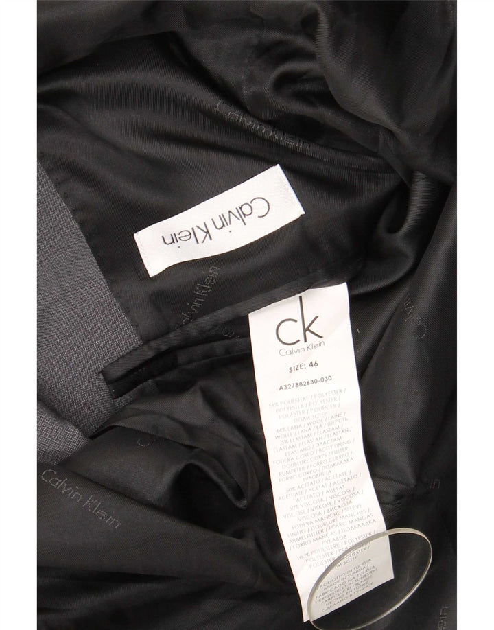 Calvin Klein Veste blazer à 2 boutons pour homme IT 46 Petit Gris Polyester