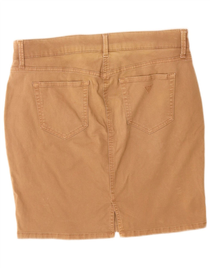 Guess Femme Mini Jupe W29 Coton Beige Moyen