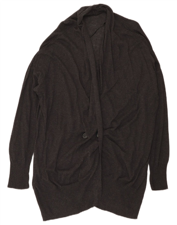 Zara Cardigan long surdimensionné pour femme UK 14 Gris moyen