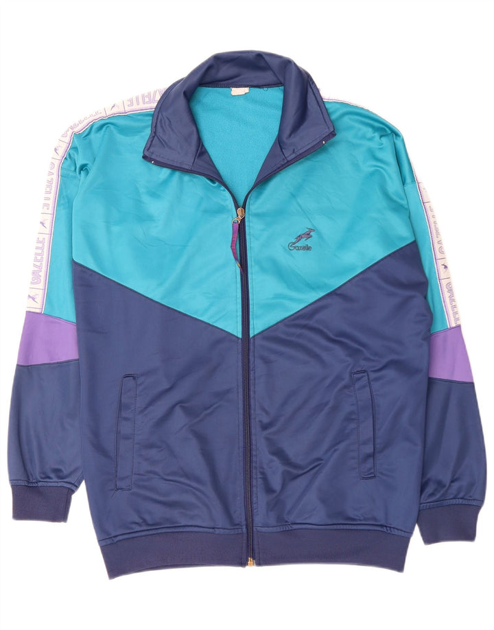 GAZELLE Veste de survêtement graphique pour homme XL Bleu marine Colourblock