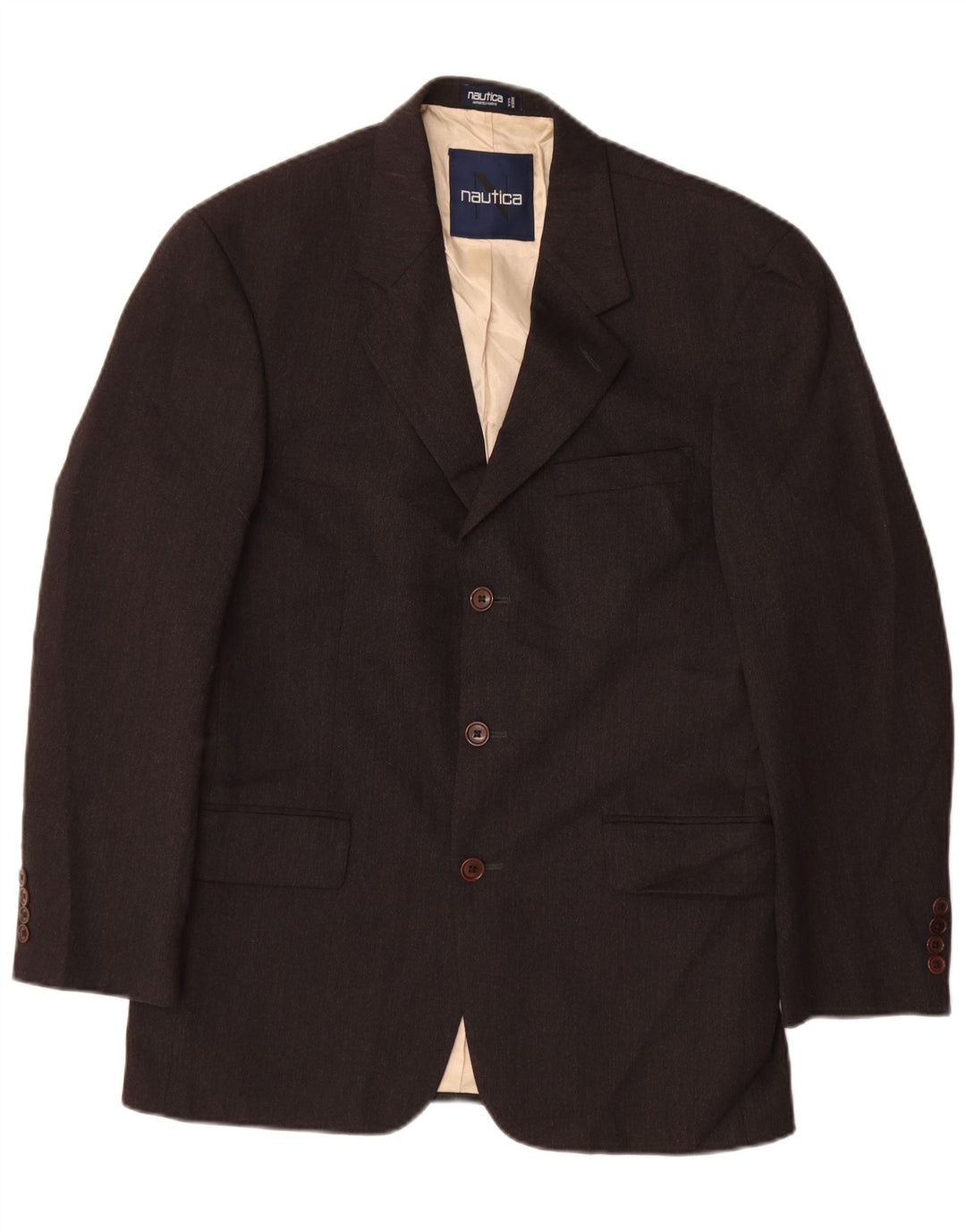 NAUTICA Veste Blazer 3 Boutons Homme UK 38 Laine Gris Moyen