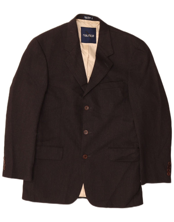 NAUTICA Veste Blazer 3 Boutons Homme UK 38 Laine Gris Moyen