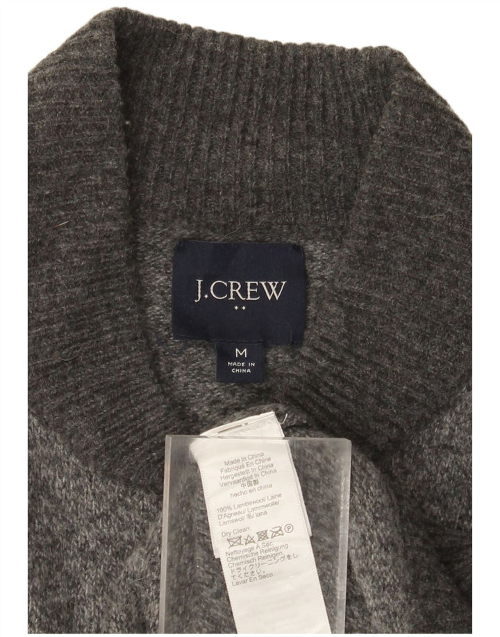 J. Crew Pull Cardigan Homme Gris Moyen Moucheté Laine d'Agneau