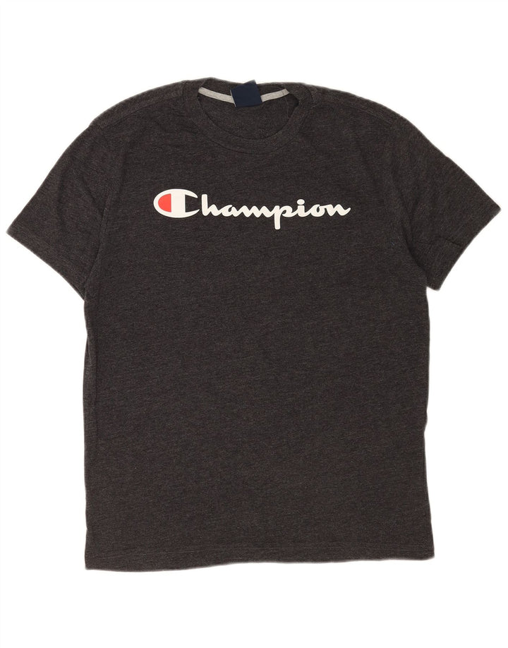 CHAMPION T-Shirt Graphique Coupe Ample Homme Petit Gris