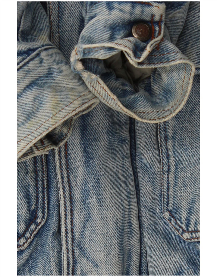 MASH Veste en Jean Sherpa Homme UK 42 XL Bleu Coton