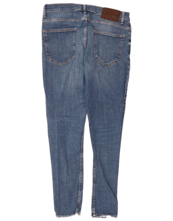 Zara Jean skinny pour homme EU 42 Large W32 L27 Bleu Coton