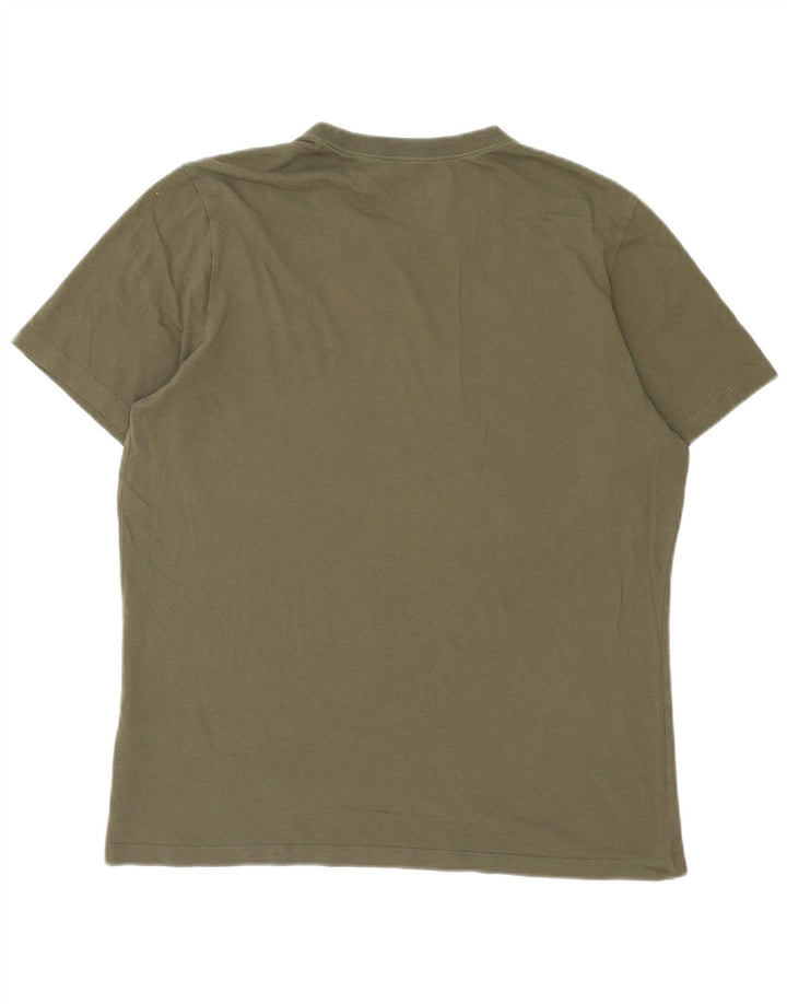Nike T-shirt pour homme en coton kaki Taille L