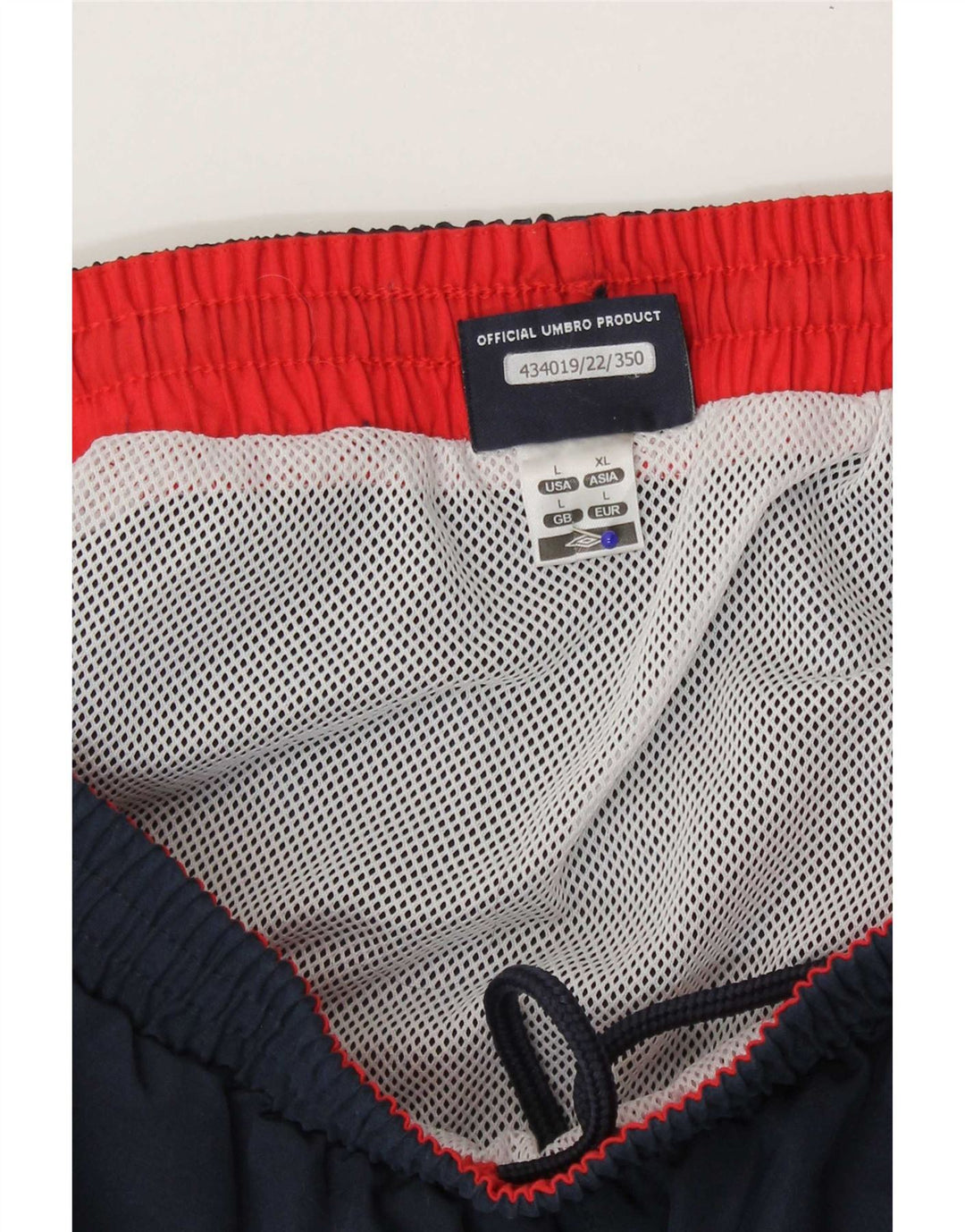 Umbro Short de Sport Homme Large Bleu Marine Polyester