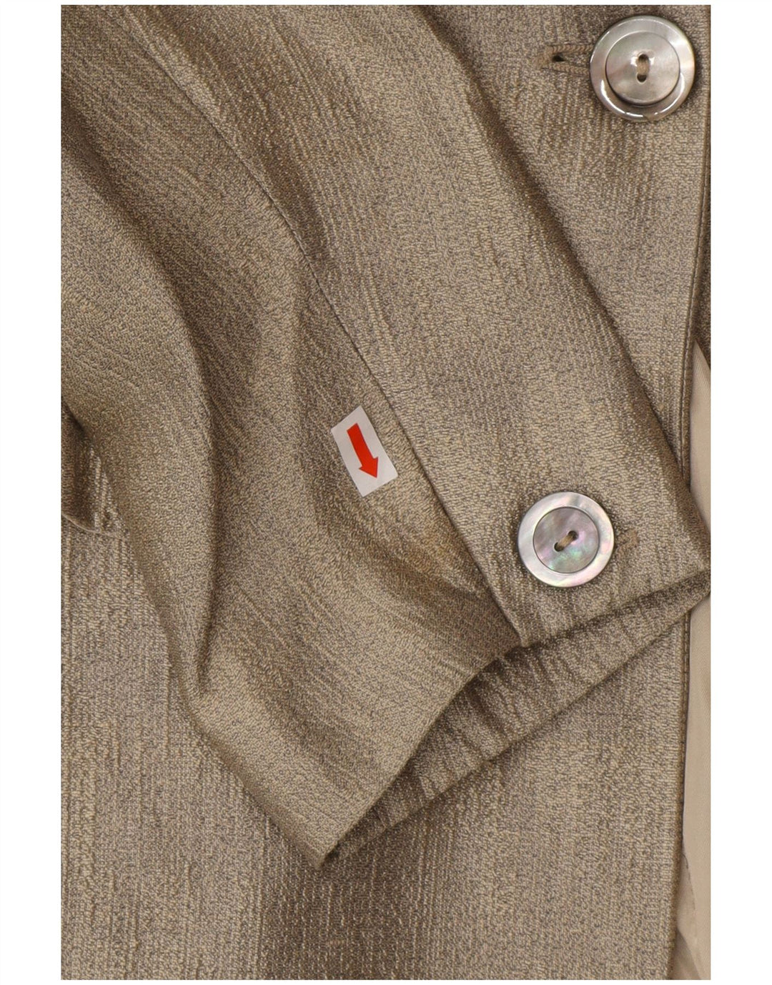 ESCADA Veste blazer longue à 1 bouton pour femme Elements EU 36 Small Doré