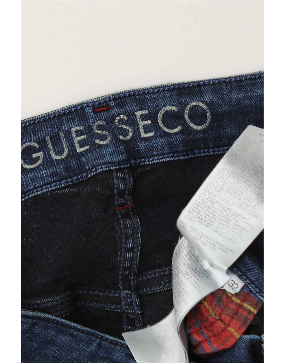 Guess Jean Slim Homme W32 L30 Bleu Lyocell