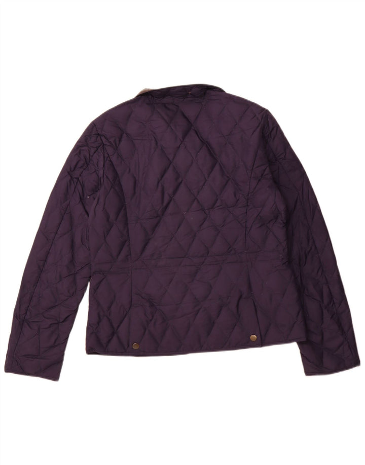 EDDIE BAUER Veste matelassée matelassée pour femme UK 14 Bleu marine moyen Polyester