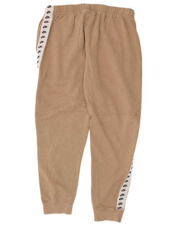 Nike Pantalon de survêtement graphique pour homme XL en coton color block beige
