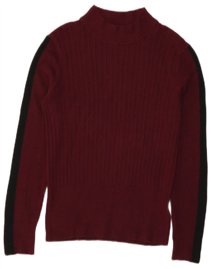 Marks & Spencer Pull col roulé pour femme UK 12 Bordeaux moyen
