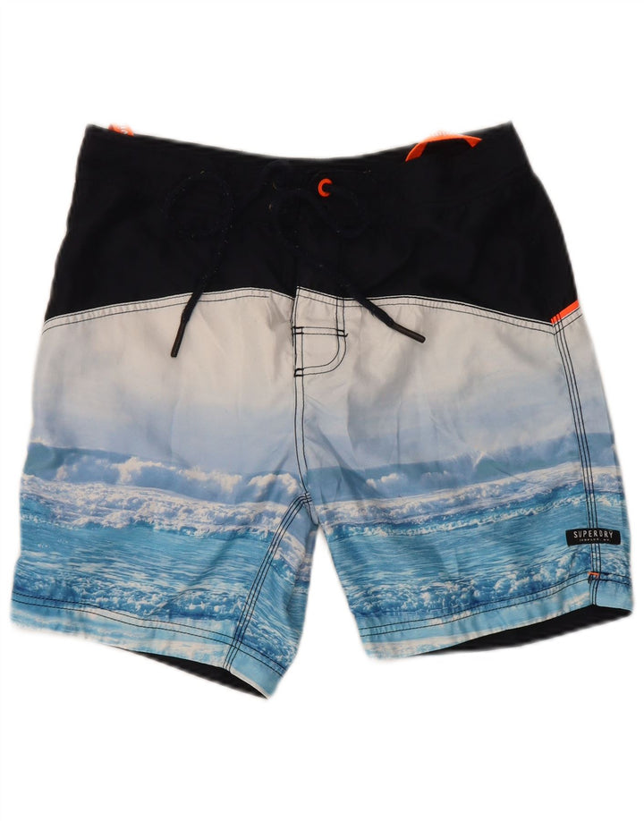 Superdry Short de Bain Graphique Regular Homme Petit Bleu Polyester