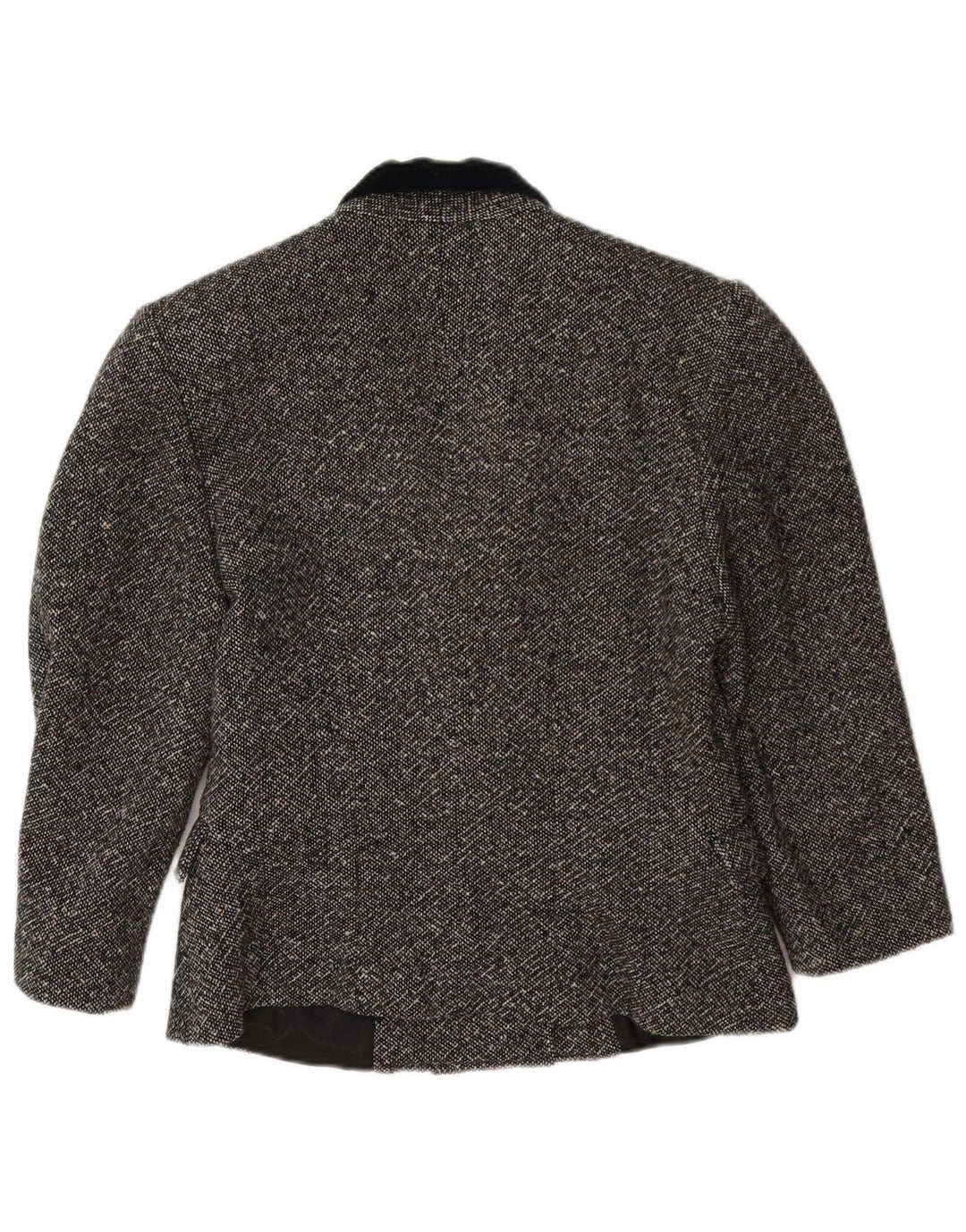 vintage Femmes 3/4 Manches Double Breasted Blazer Veste IT 42 Gris Moyen